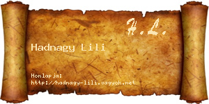 Hadnagy Lili névjegykártya
