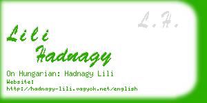 lili hadnagy business card